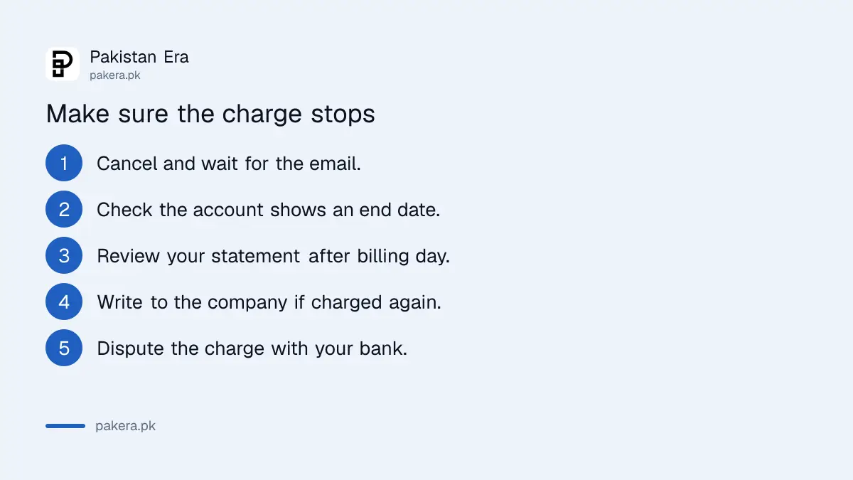 Five steps to confirm a Netflix or Spotify cancellation worked in Pakistan