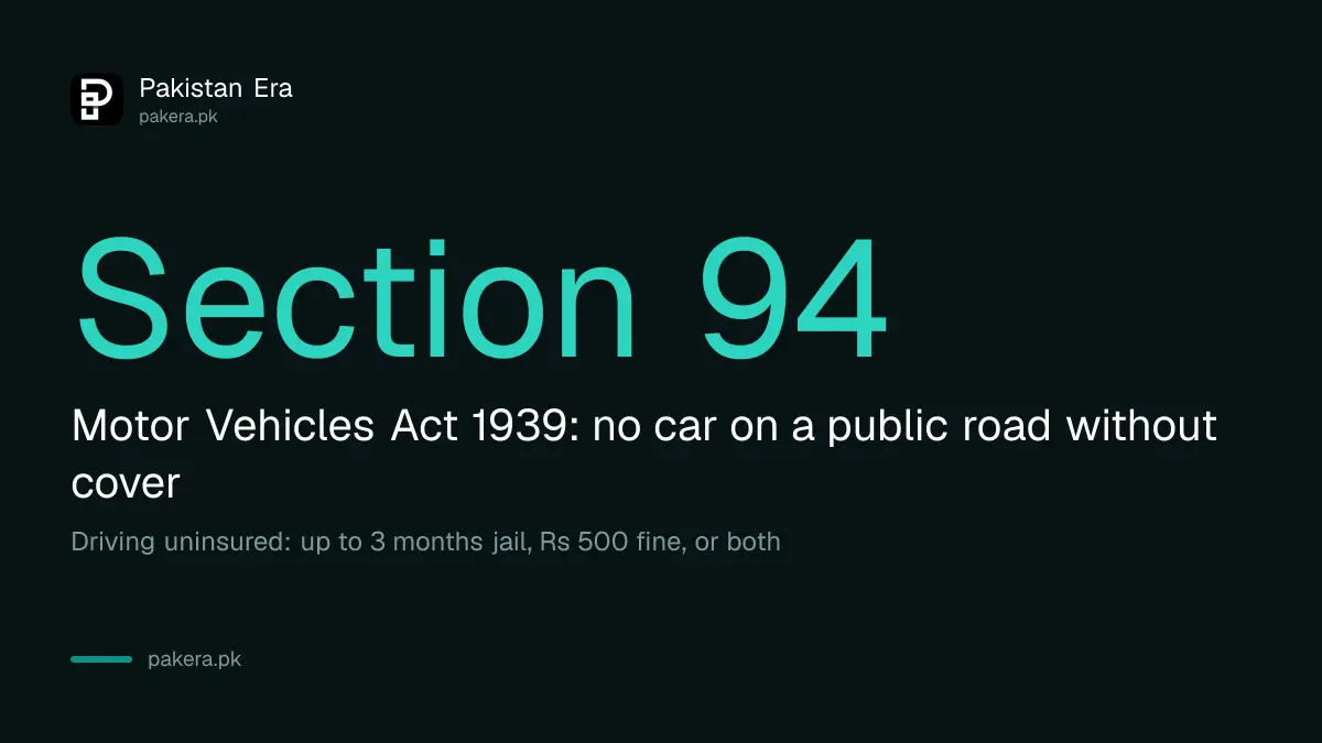 What the law requires: third-party cover for death or injury, under section 94 of the Motor Vehicles Act 1939