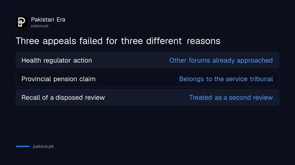 Three reasons the Federal Constitutional Court gave for rejecting miscellaneous appeals against Registrar objections