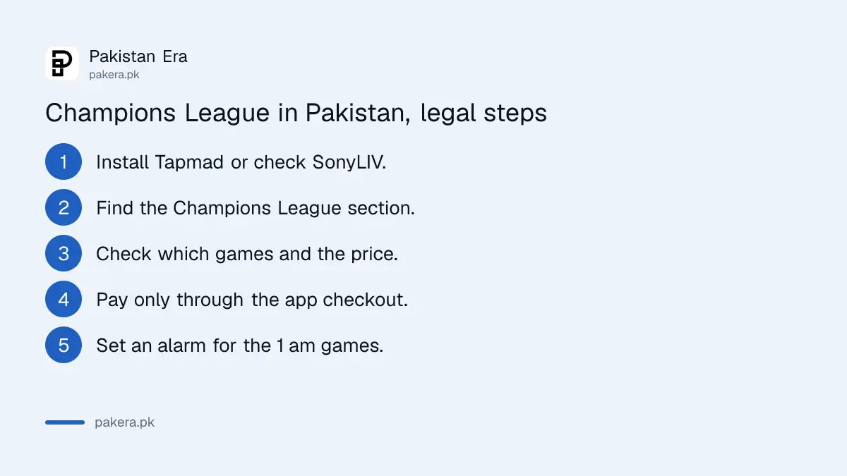 Five steps to watch the Champions League legally in Pakistan
