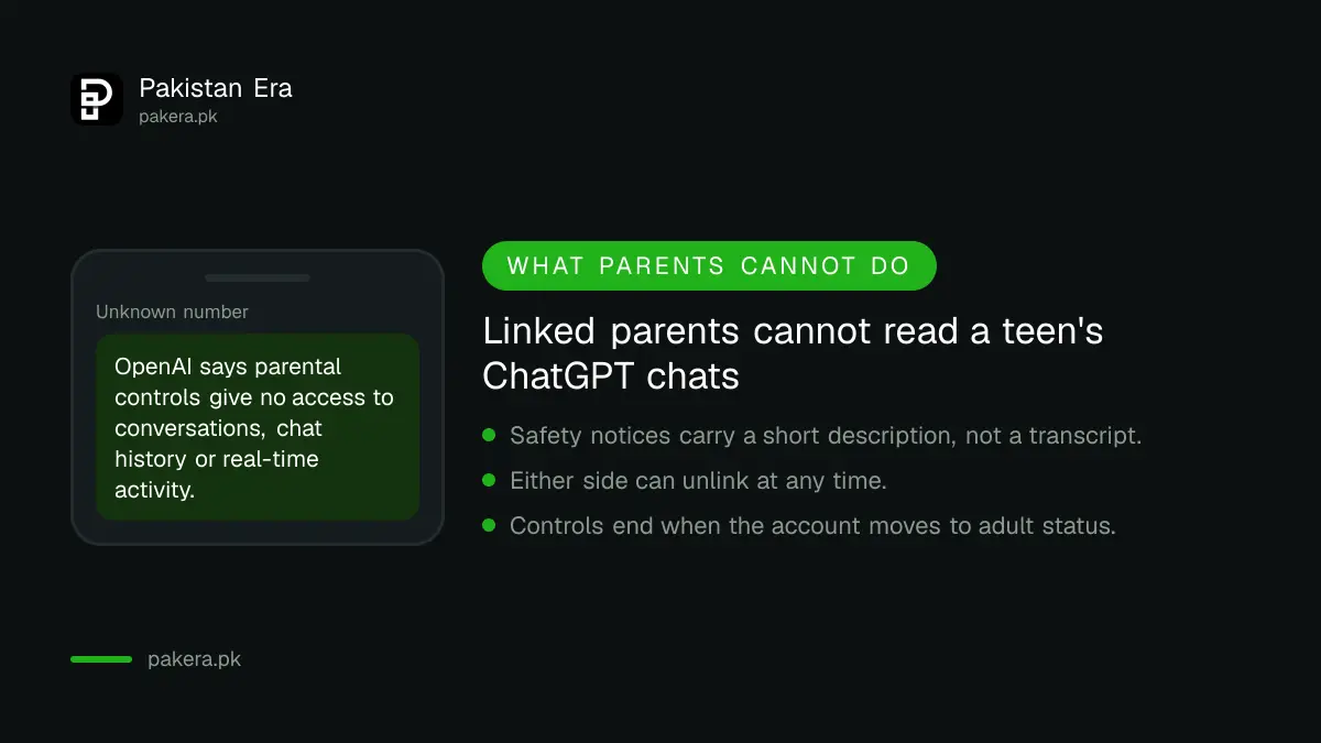 Linked parents cannot read a teen's ChatGPT conversations, says OpenAI