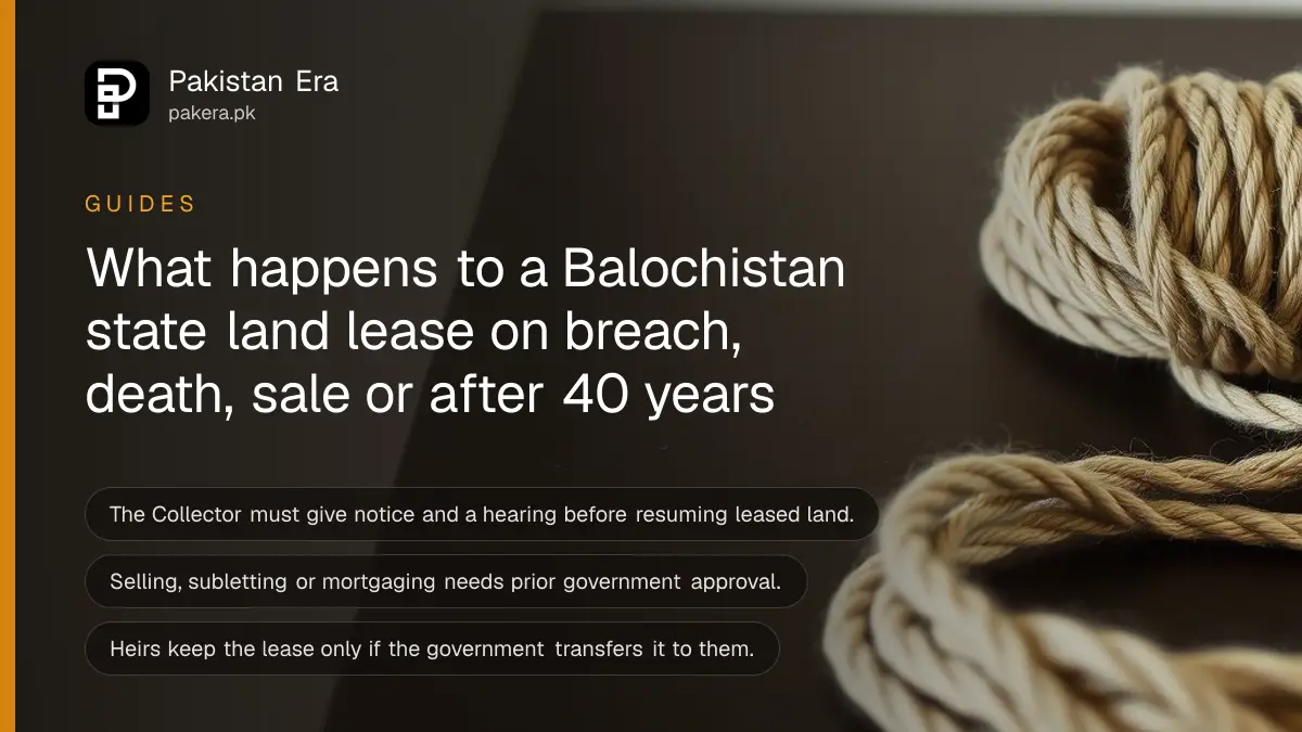 A neat coil of rope on a dark wooden table against a plain cream wall, for a guide to Balochistan state land lease rules