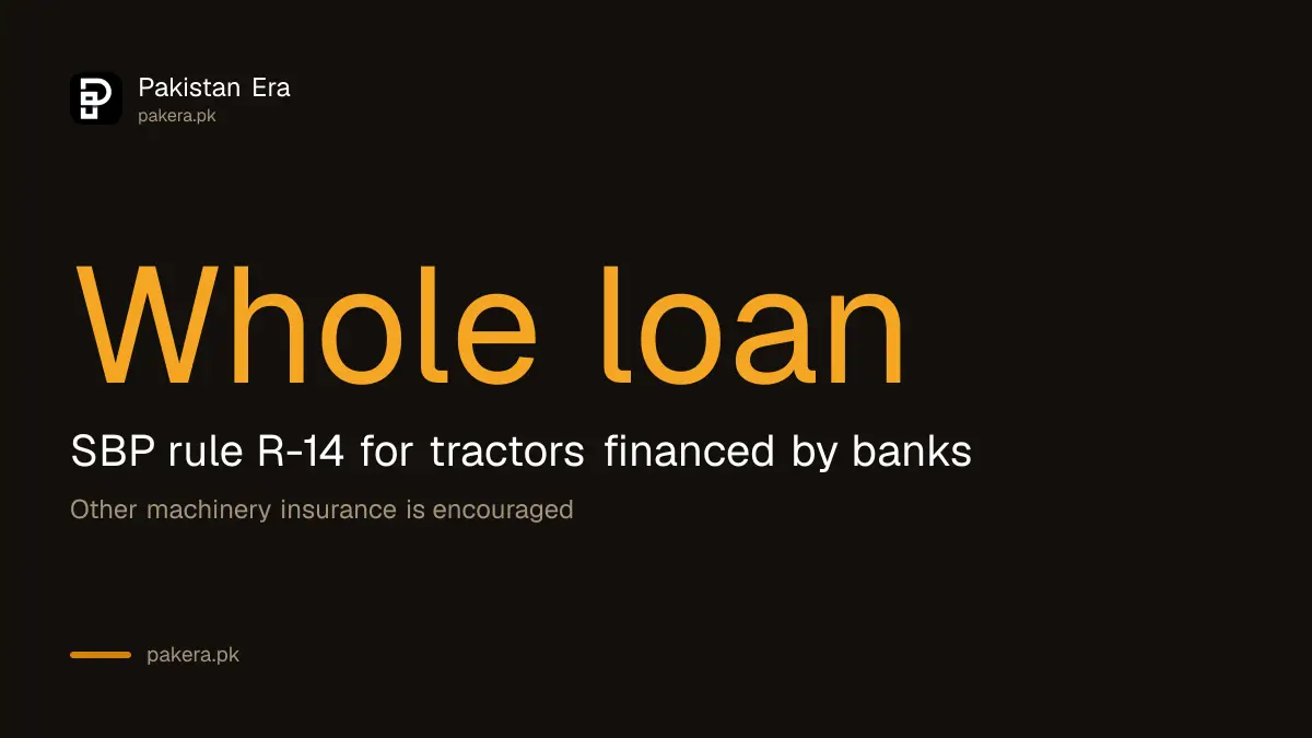 Tractor insurance rule: a financed tractor must stay insured during the whole loan