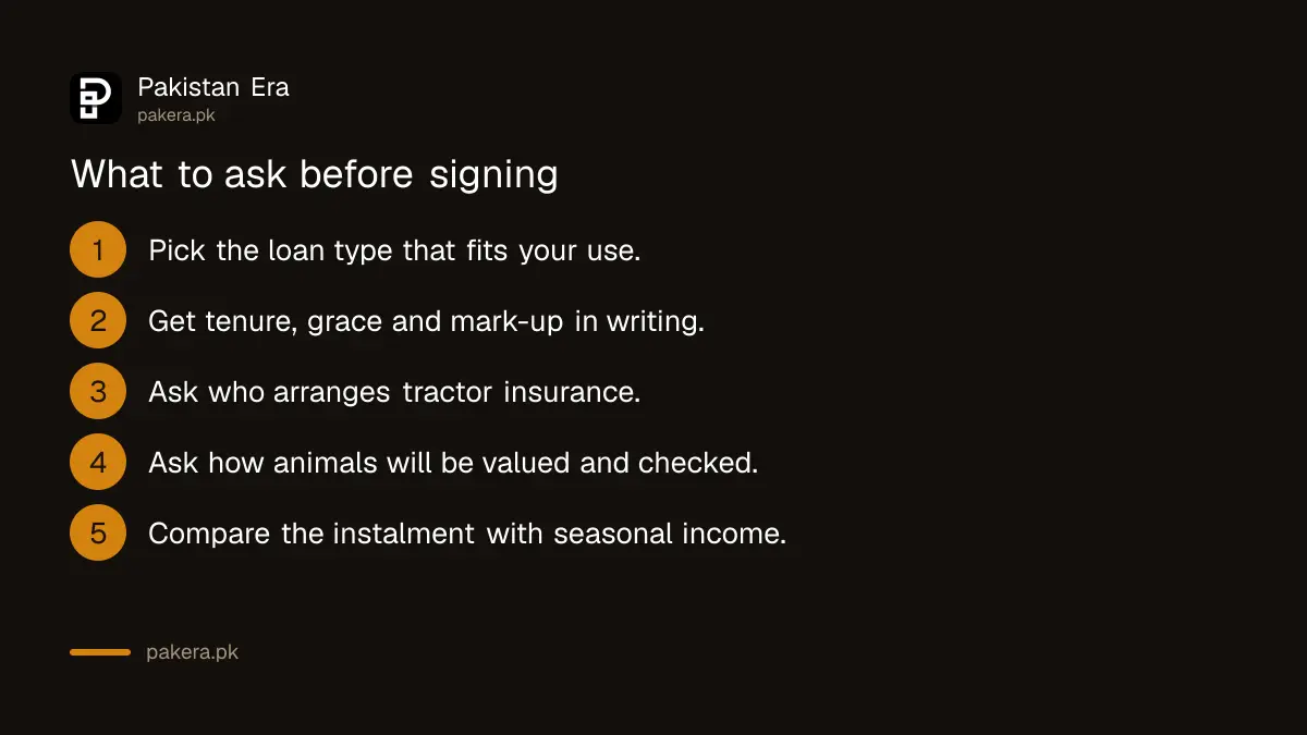 Steps to check tenure, insurance and security before taking a farm machinery or livestock loan