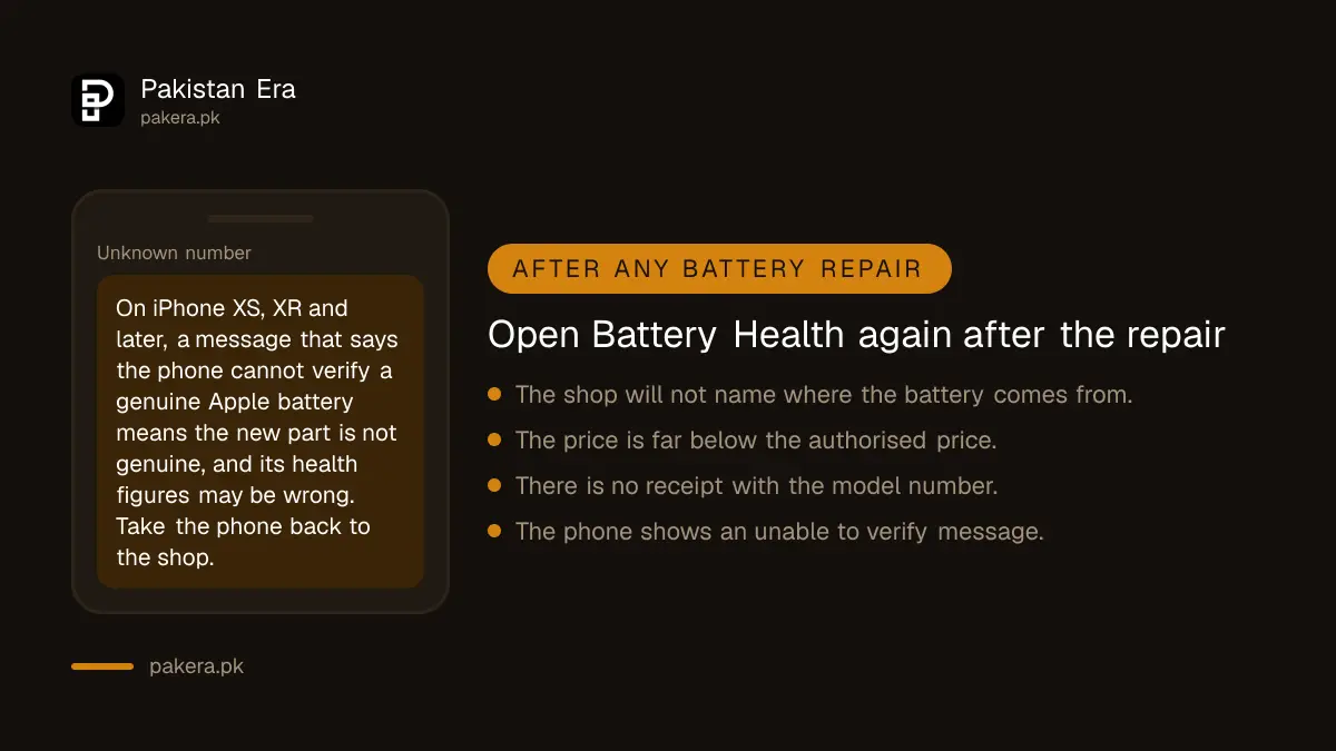 Warning signs of a fake phone battery