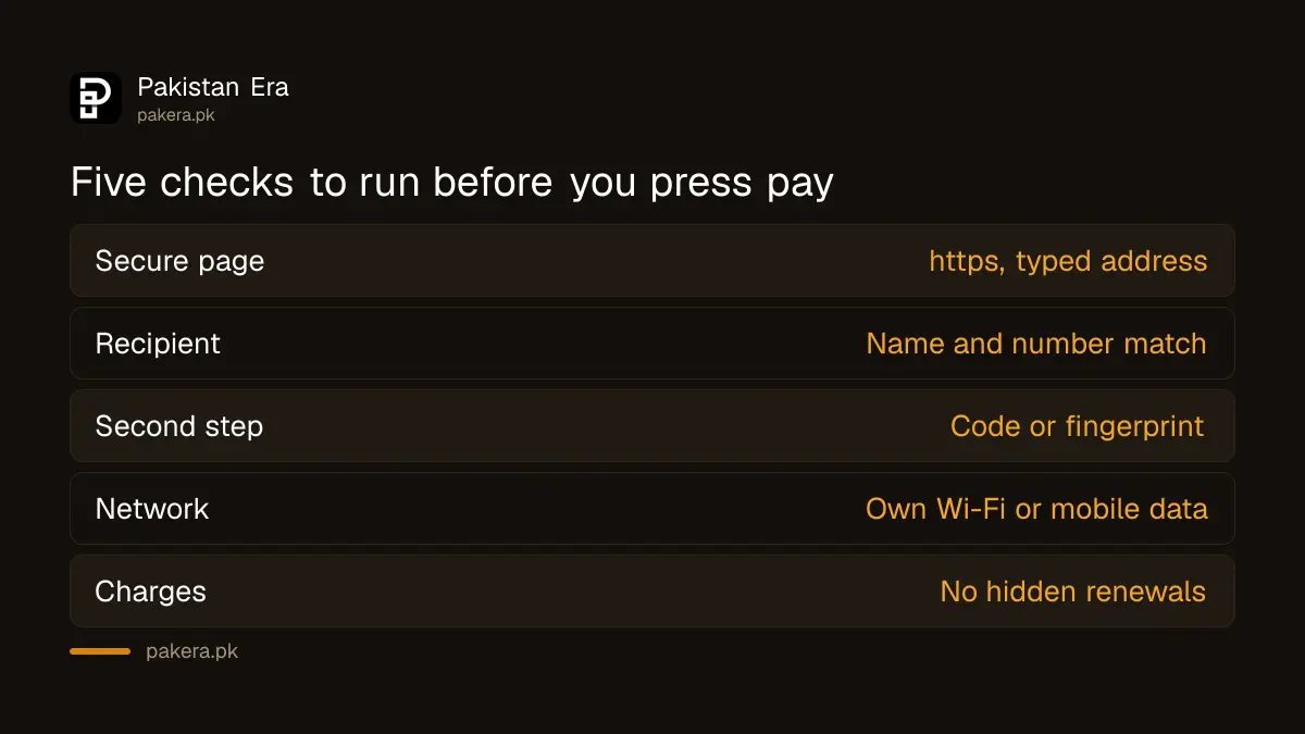 Five checks to run before paying online in Pakistan, based on PKCERT guidance