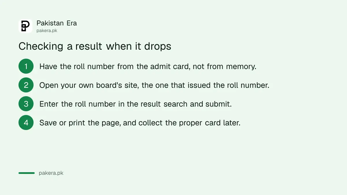 How to check a BISE board result by roll number