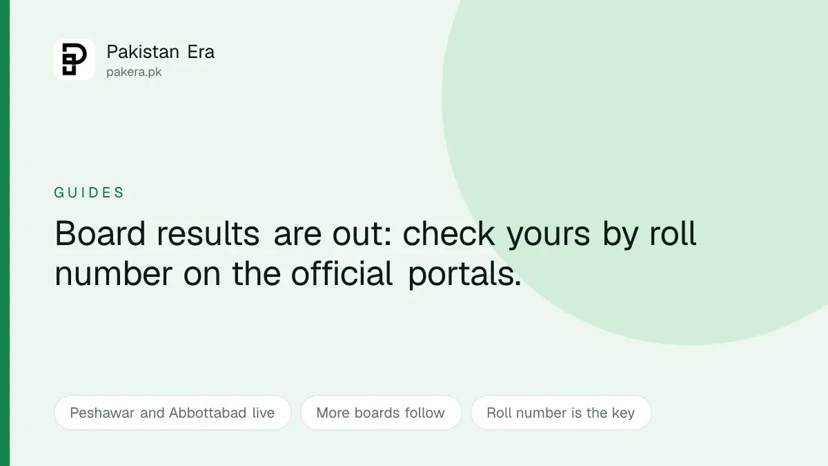 Checking BISE board results online by roll number in Pakistan