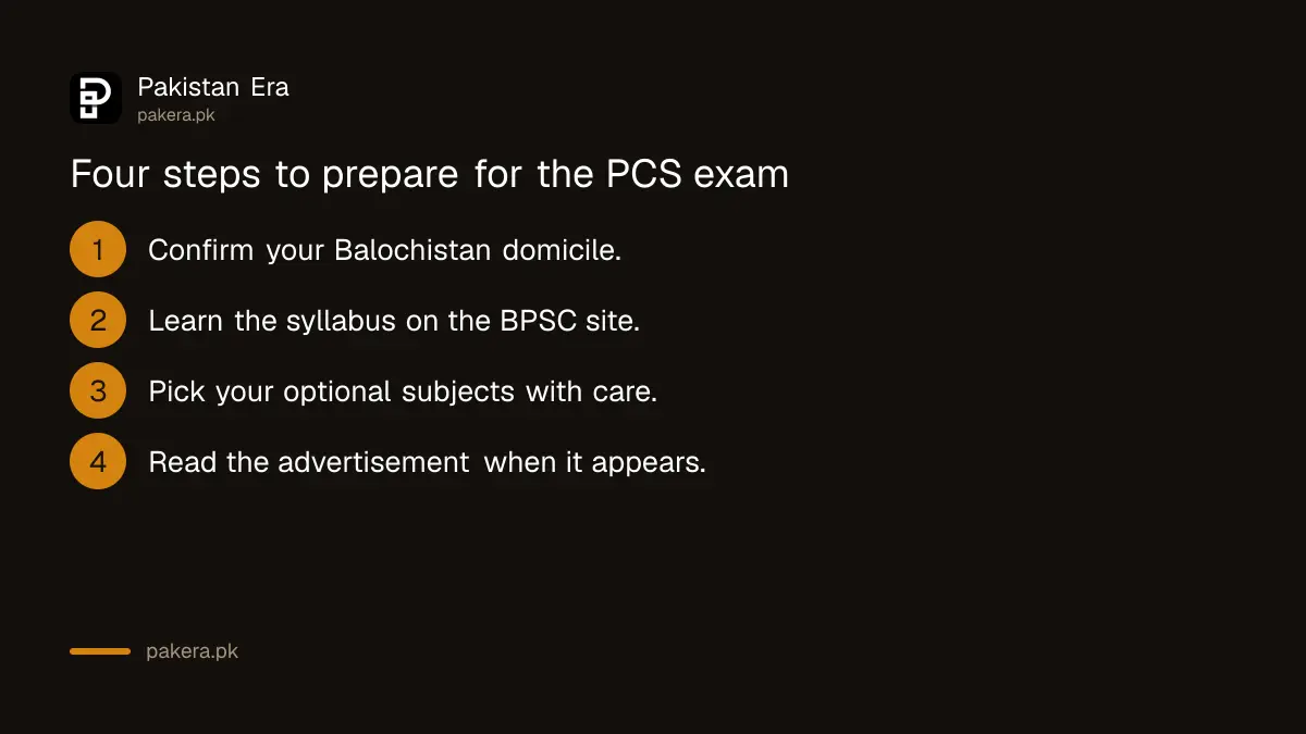 Four steps to prepare for the Balochistan PCS exam