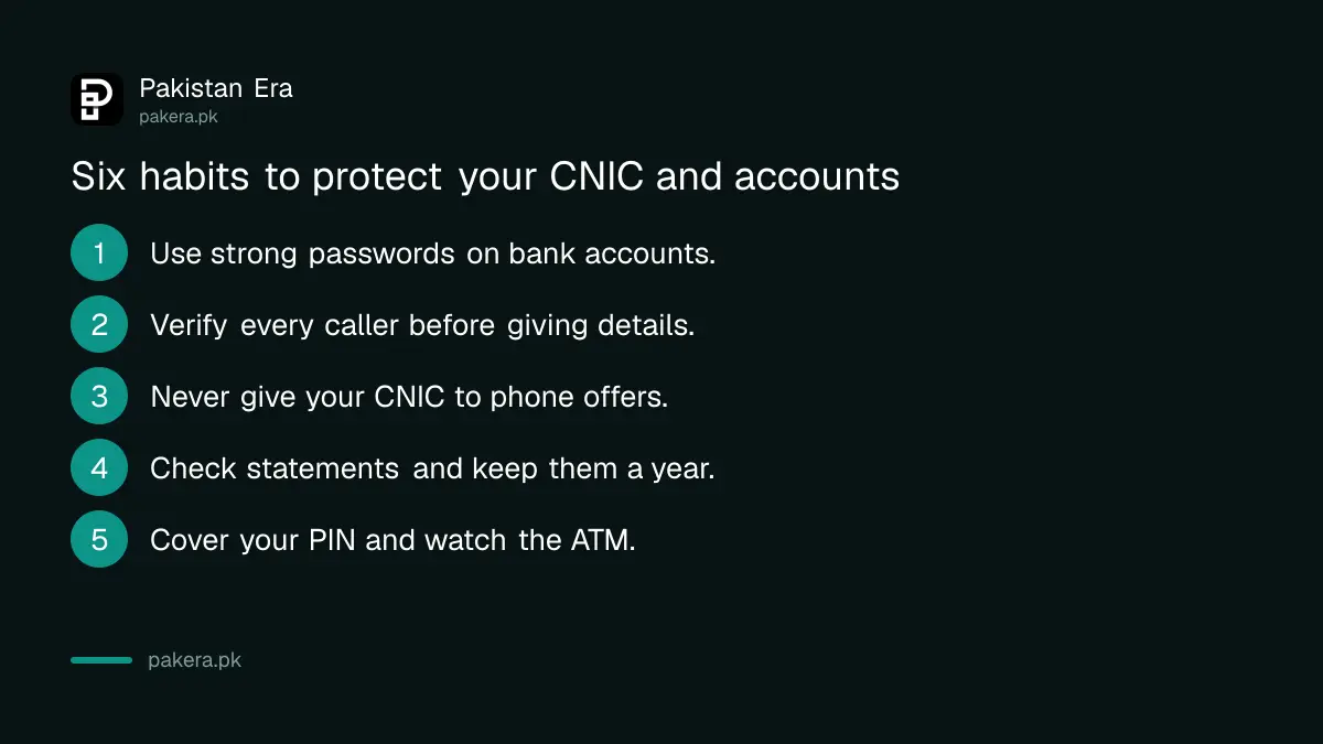 Six habits SBP recommends to protect your identity and CNIC in Pakistan