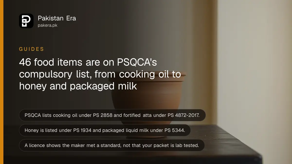 A terracotta pot on a dark wooden table, for a guide to checking PSQCA licences on cooking oil, atta, honey and milk in Pakistan