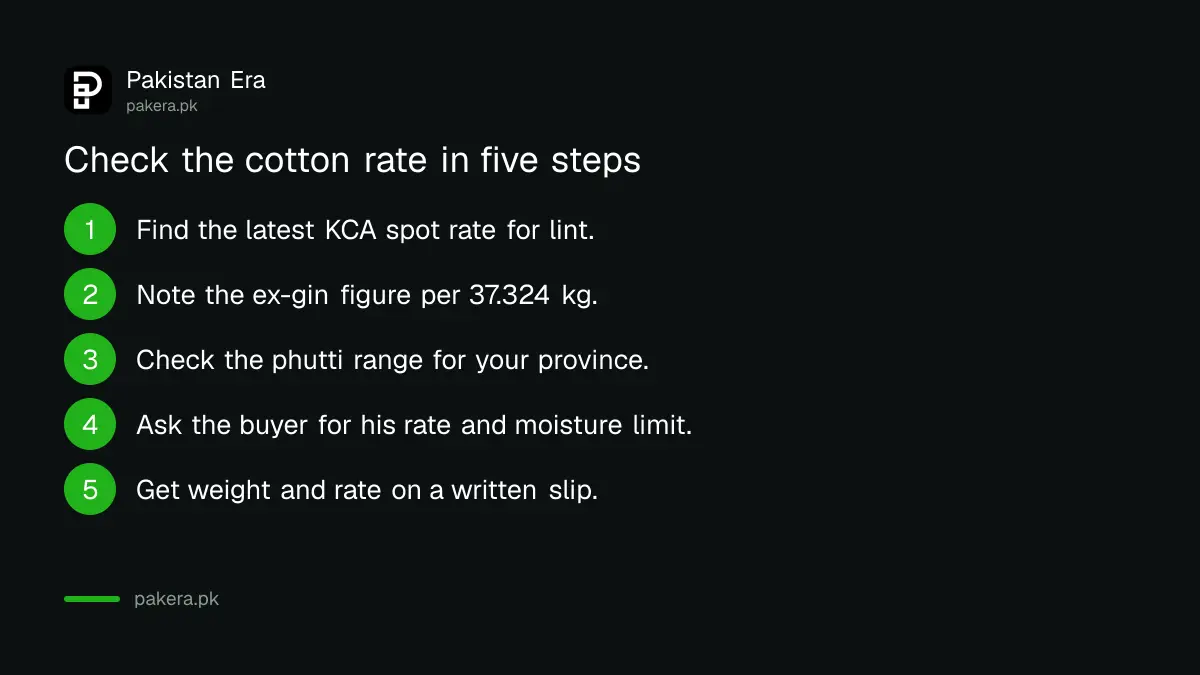 Five steps to check the cotton spot rate and phutti price in Pakistan