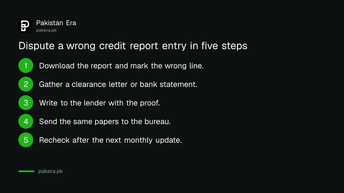 How to read a credit report in Pakistan: personal data, loan lines, dates and defaults