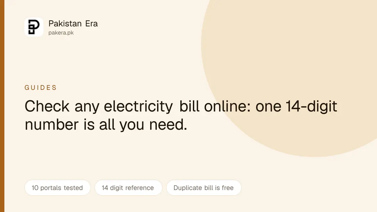 Checking an electricity bill online in Pakistan