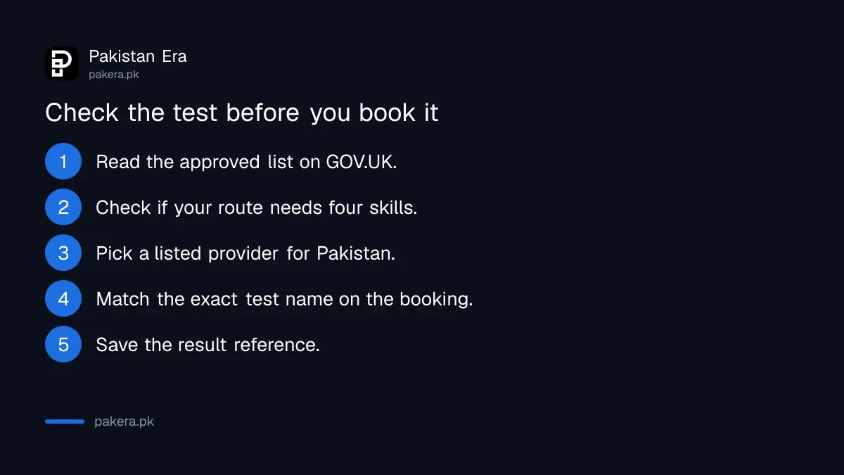 Six steps to check an English test is approved for a UK visa before booking