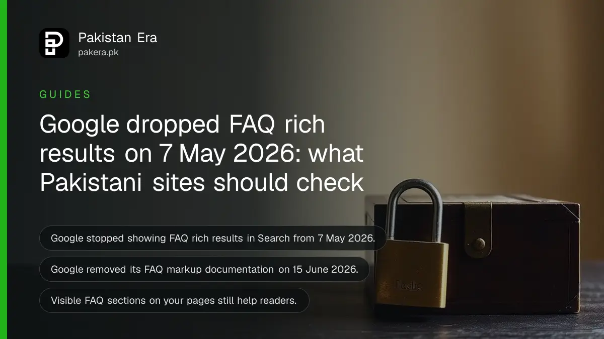 A brass padlock and a wooden box on a dark wooden table, for a guide on FAQ schema after Google dropped FAQ rich results