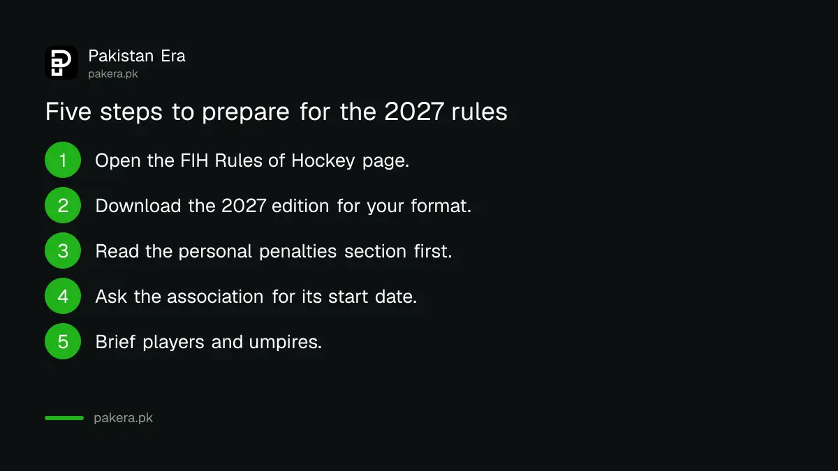 Five steps Pakistan coaches can take to prepare for the Rules of Hockey 2027