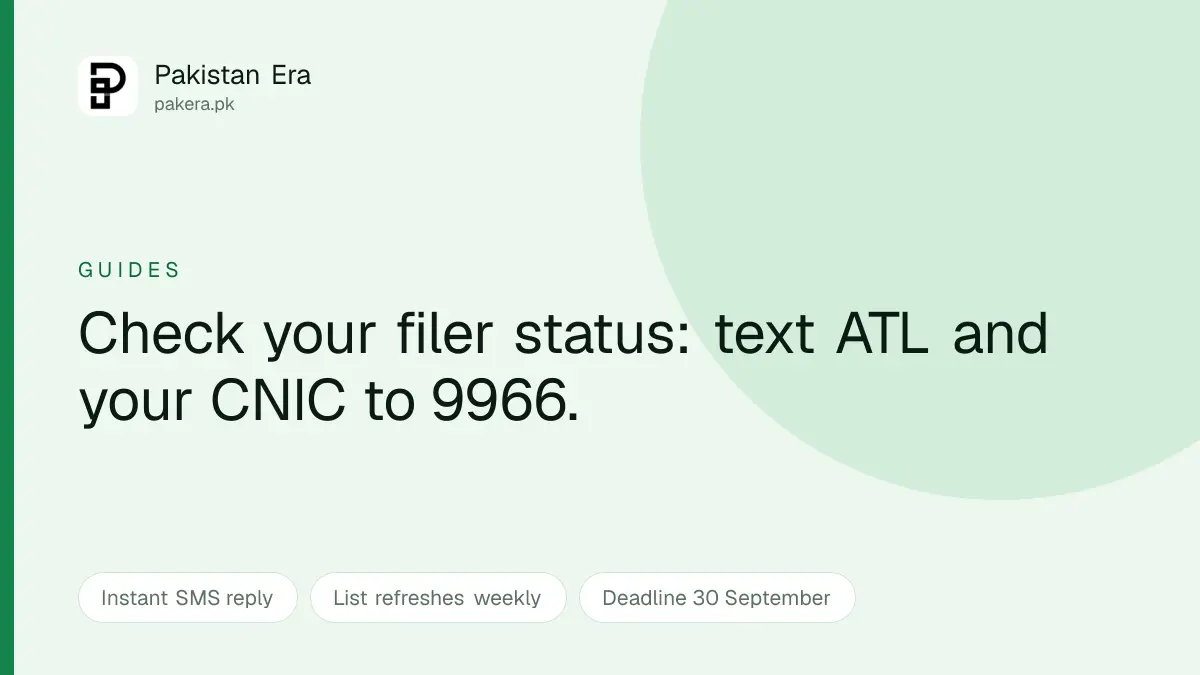 Checking filer status on the FBR Active Taxpayer List
