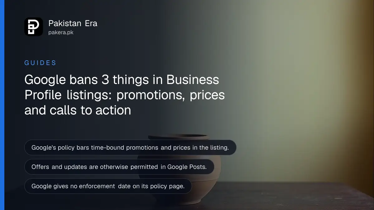 A clay pot on a dark wooden table, for an article on google business profile promotions policy