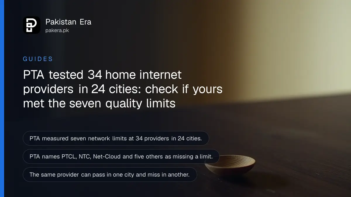 A wooden spoon on a dark wooden table, for an article on pta broadband qos survey 2026