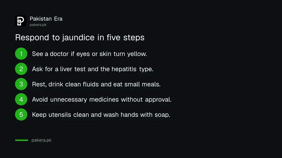 Five steps to take when jaundice appears in a family in Pakistan