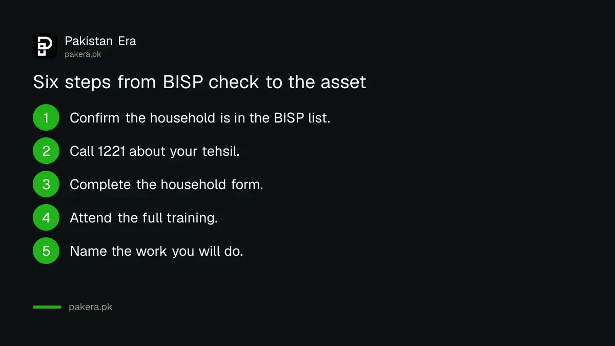 Six steps from BISP list check to receiving a Khud Mukhtar asset in Punjab