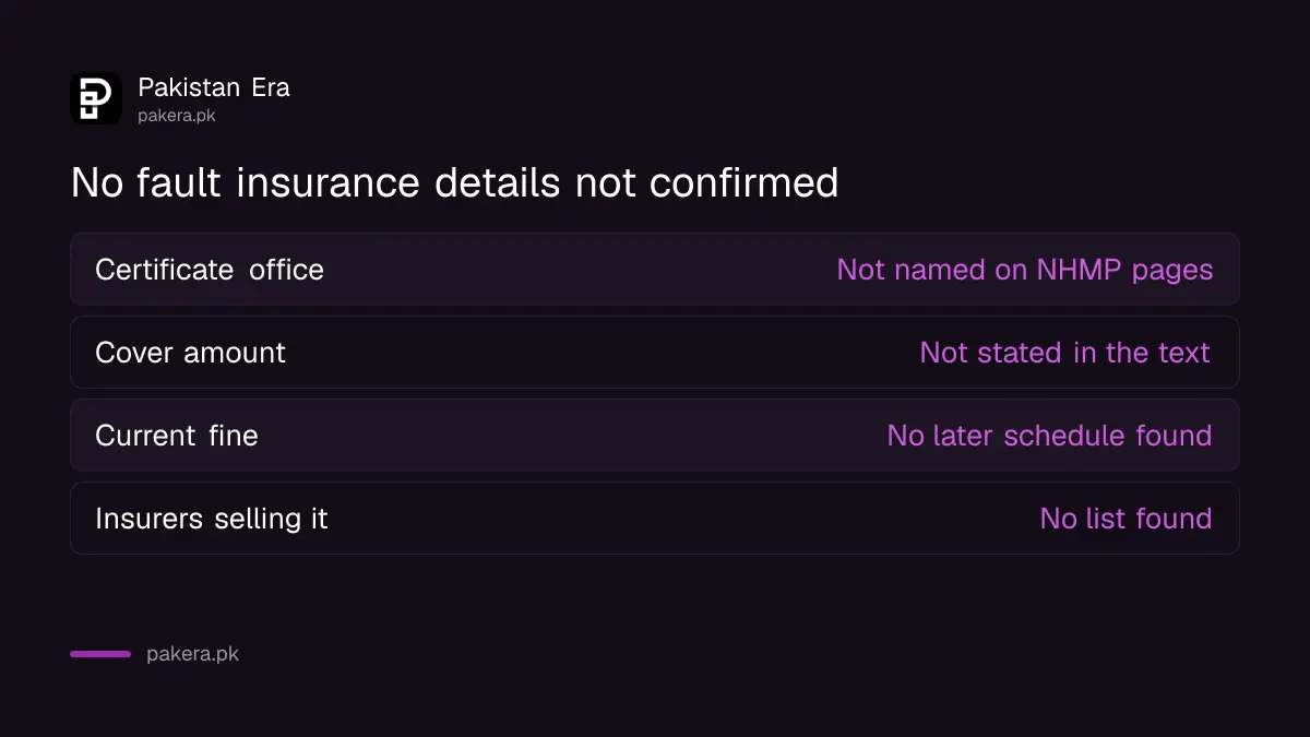 Details about no fault accident cover that the NHMP pages do not state