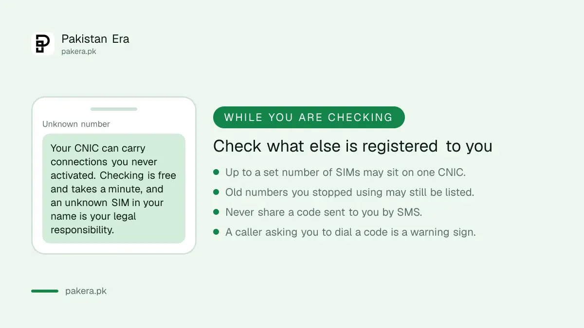Checking which SIMs are registered against your CNIC
