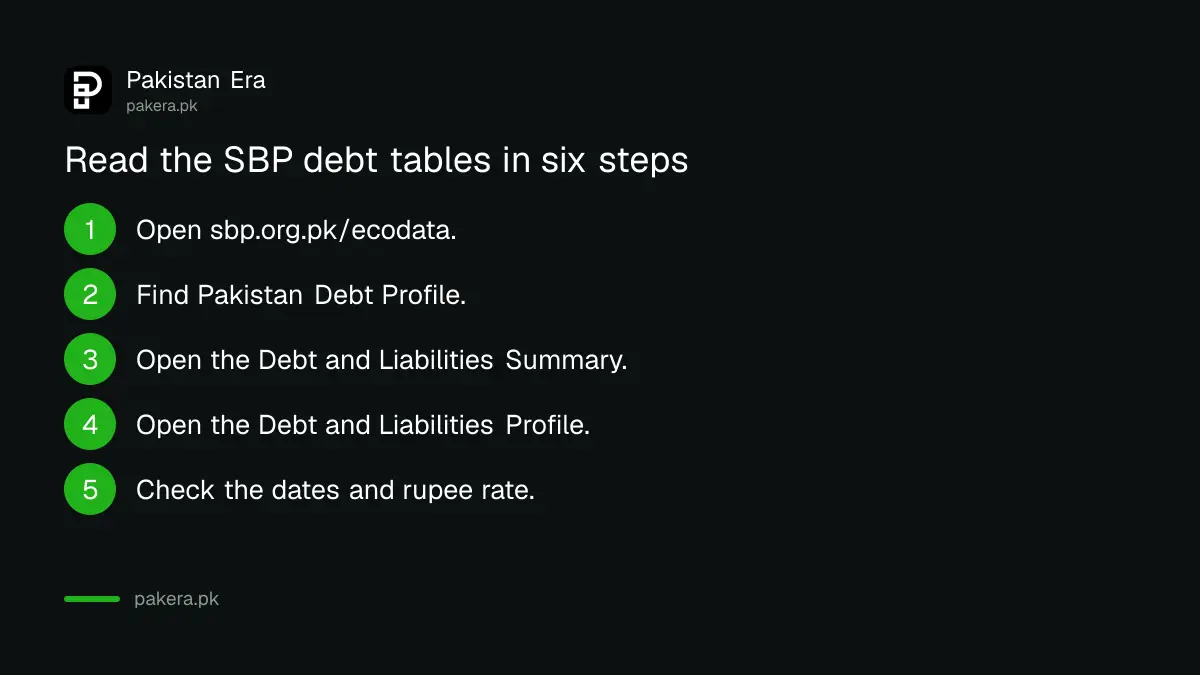 Six steps to read the State Bank of Pakistan debt tables