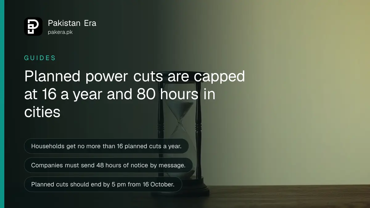 An hourglass on a dark wooden table, for a guide to planned power cut limits in Pakistan