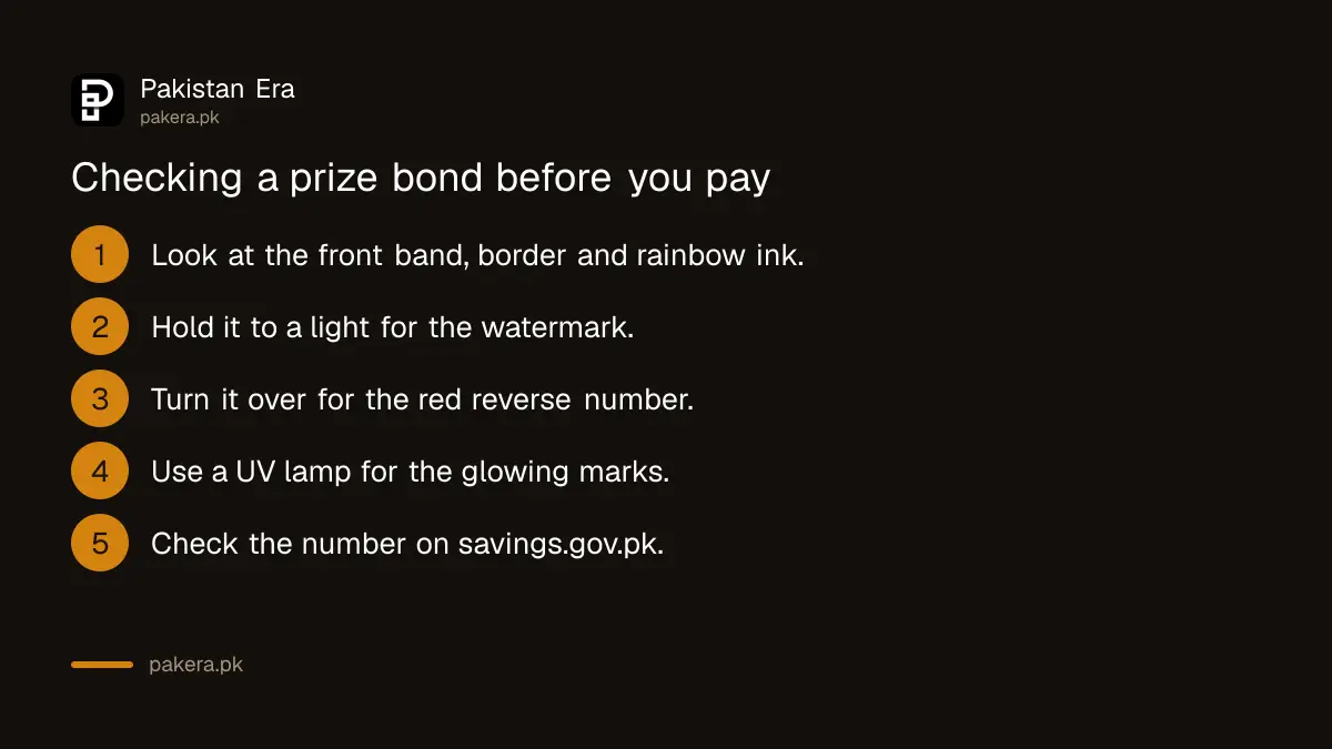 Five steps to check a prize bond is genuine before paying for it