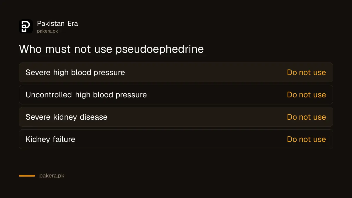 Who should not use pseudoephedrine medicines according to DRAP Safety Alert 49