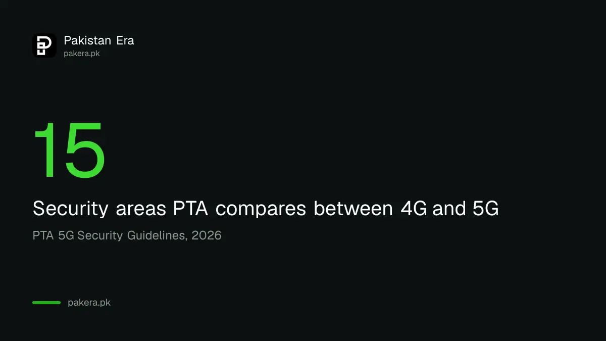 Number 15, the security areas PTA compares between 4G and 5G
