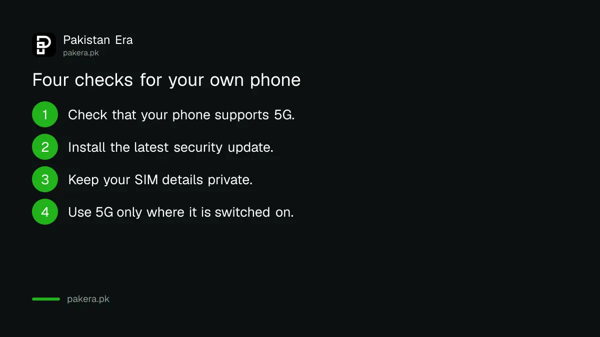 Four steps a phone owner can take after reading PTA's 5G security guidelines