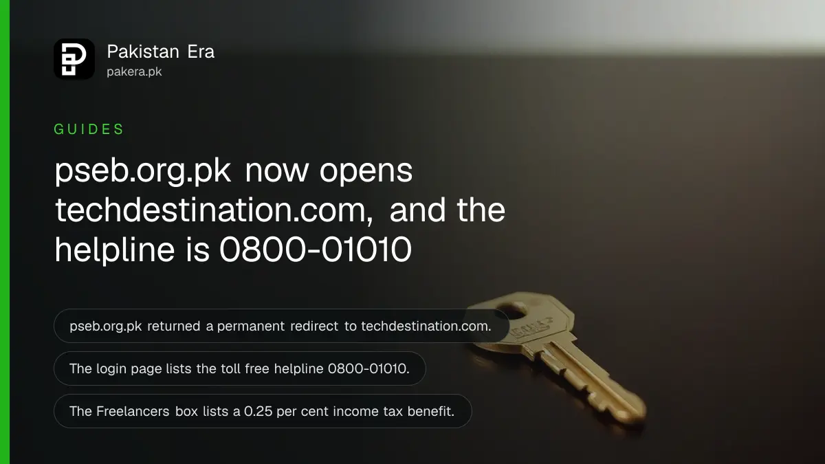 A brass key on a dark wooden table, for a guide on checking the real PSEB website address