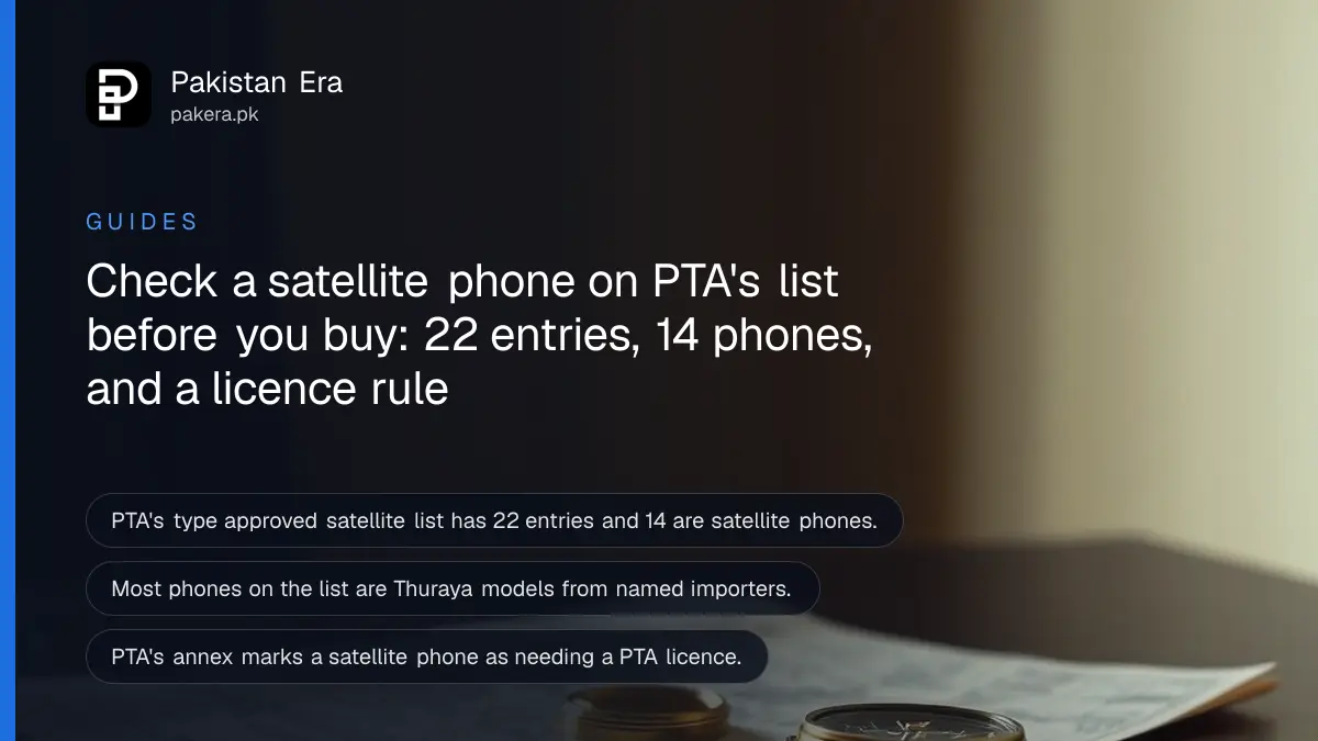 A brass compass and a folded paper map on a dark wooden table, for a guide on checking satellite phones against PTA's approved list in Pakistan