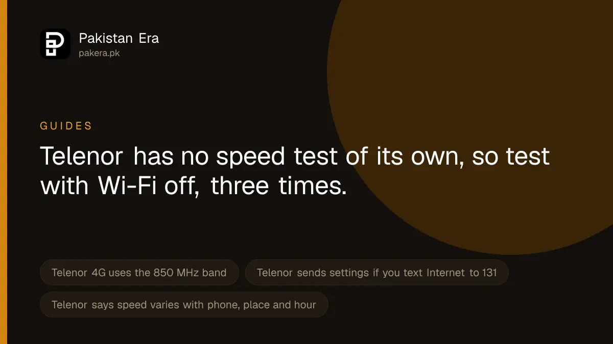 How to check Telenor internet speed