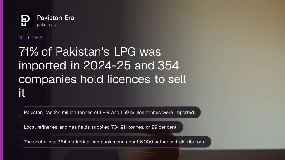 A terracotta pot on a dark wooden table, for a guide on where Pakistan's LPG supply comes from