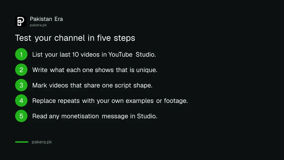 Five steps to test a YouTube channel for inauthentic content in Pakistan