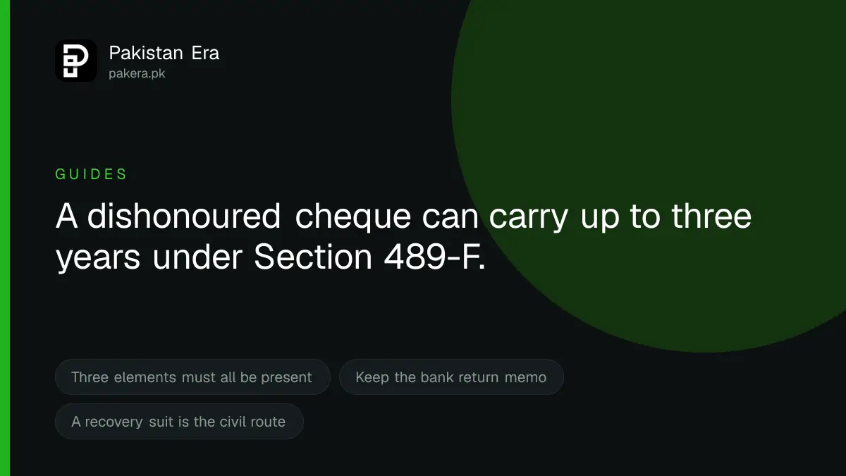 What to do when a cheque bounces in Pakistan