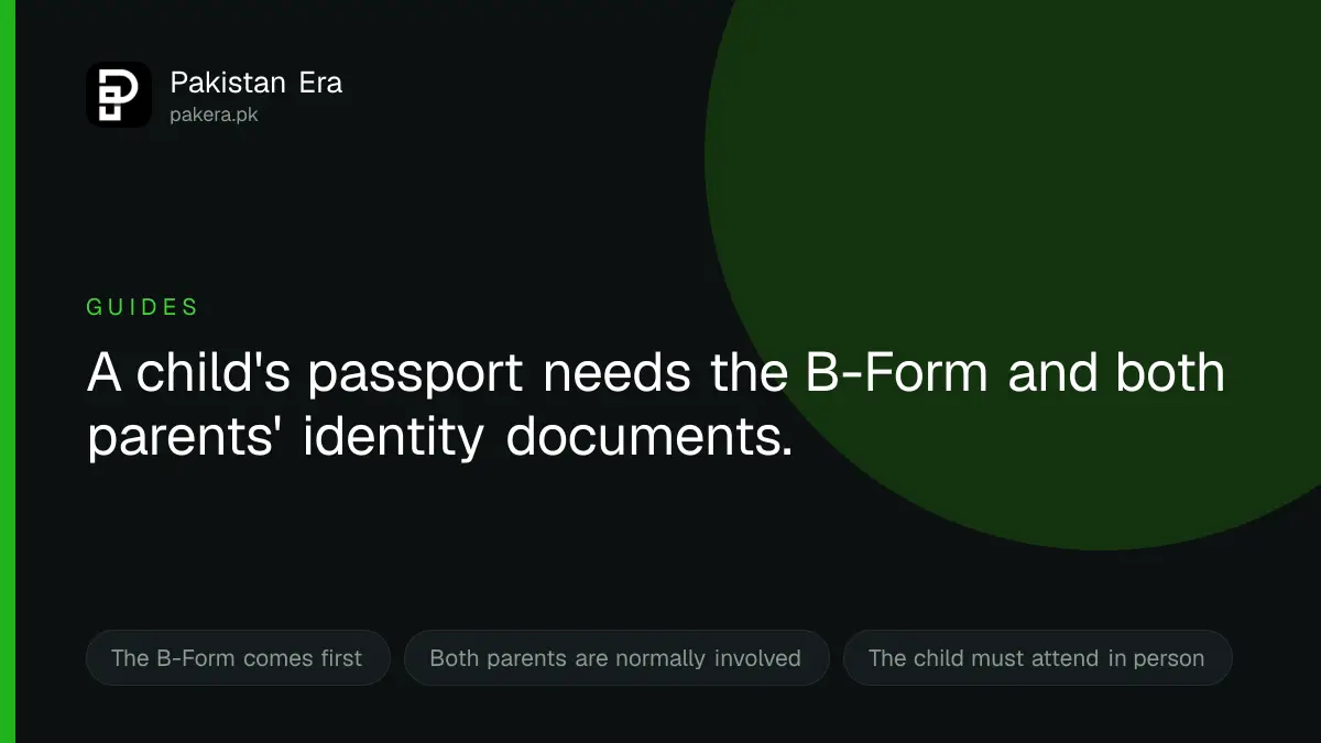 How to get a passport for a child in Pakistan