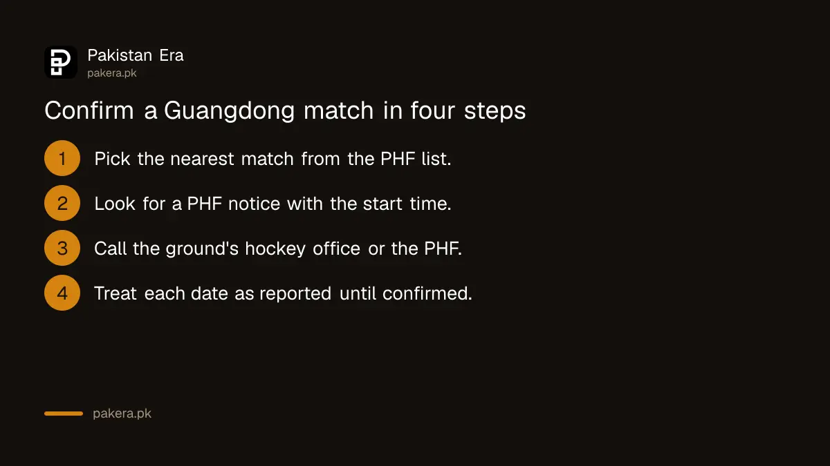 Four steps to confirm a Guangdong hockey match time before travelling