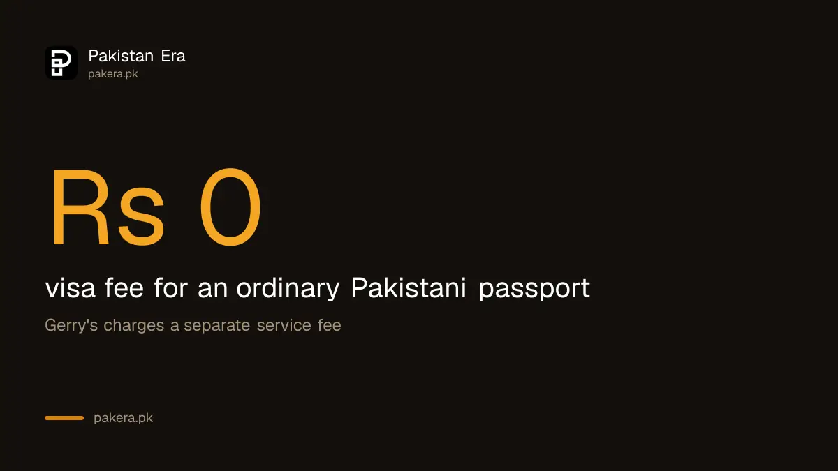 Chinese visa fee for Pakistani passport holders is zero