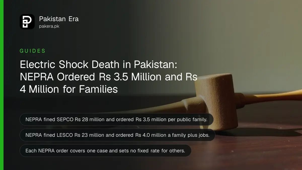 A wooden gavel on a dark wooden table, for a guide on compensation after an electric shock death in Pakistan