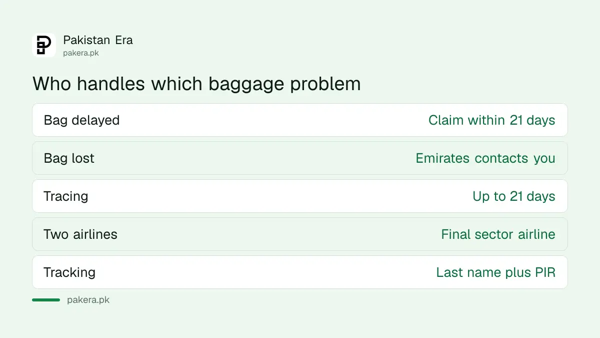 Who handles which baggage problem