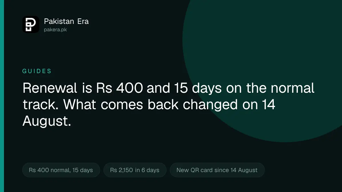 Renewing an expired CNIC in Pakistan