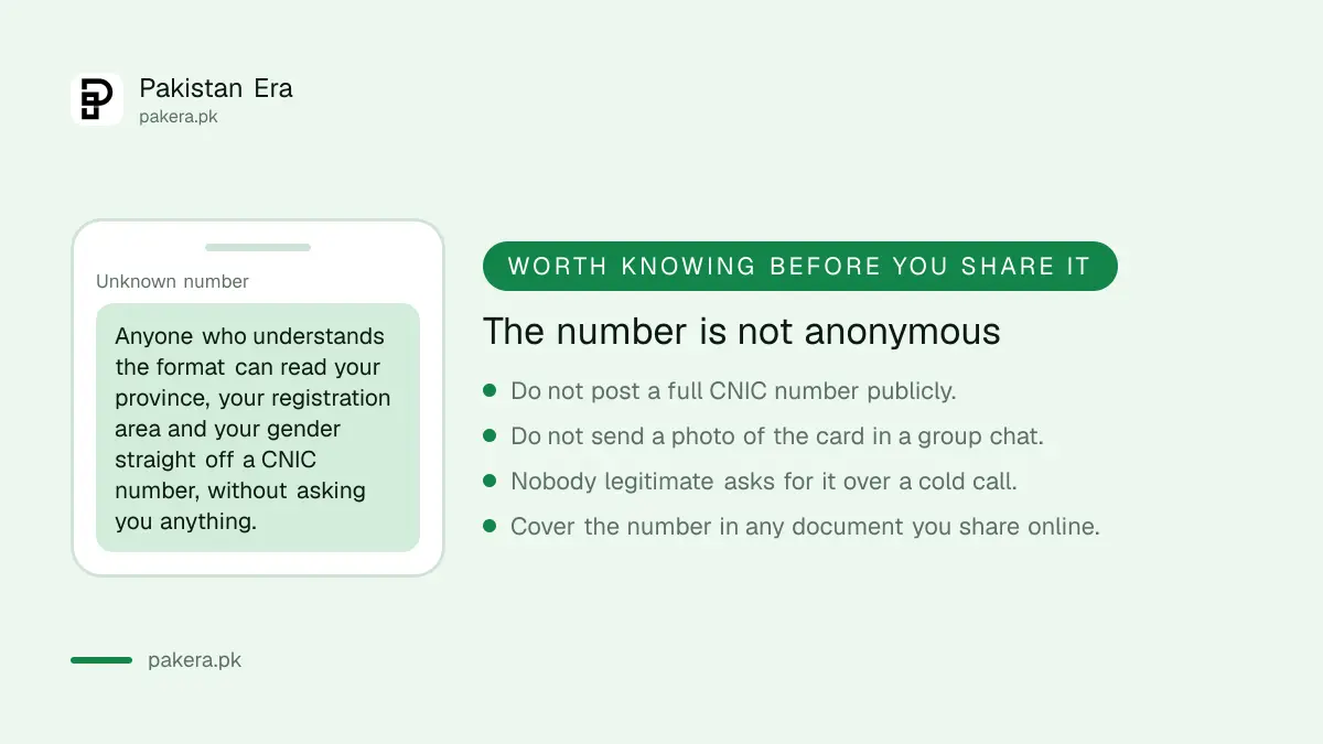 Why a CNIC number should not be shared publicly