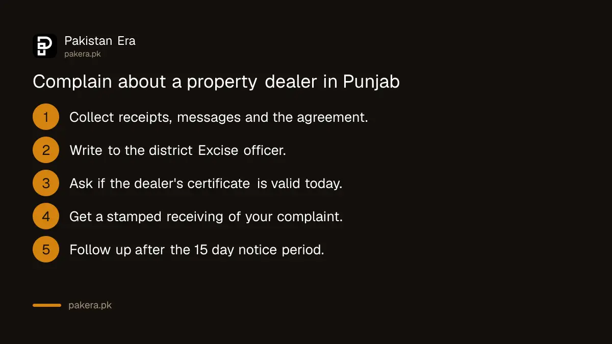 Steps to complain about a property dealer in Punjab