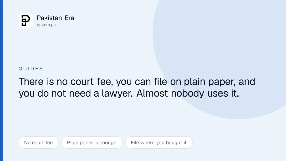 How to file a claim in a consumer court in Pakistan without a lawyer