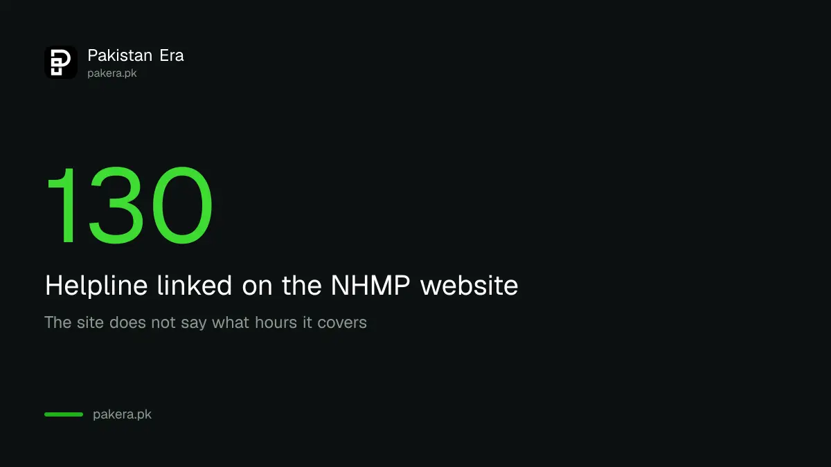 Helpline 130 linked on the NHMP website
